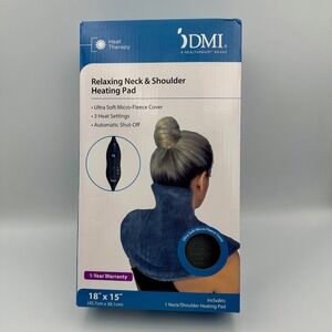 DMI Relaxing Neck and Shoulder Heating Pad 18x15 Micro-Fleece Grey 619-5136-1900